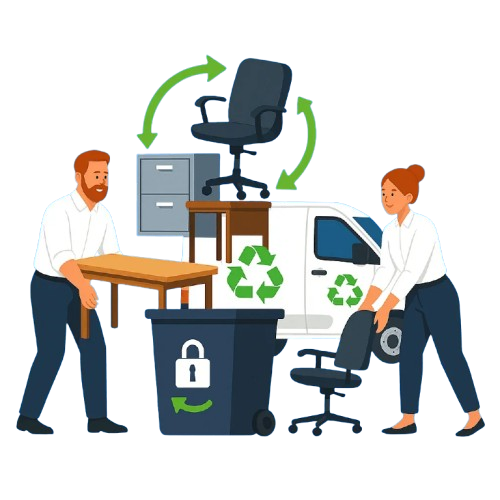 Débarras de mobilier de bureau à Villard (23)